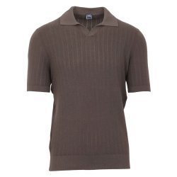 FEDELI Polo Matheus Giza Cotton Stone Grey