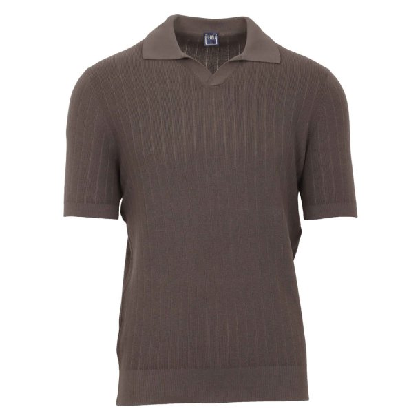 FEDELI Polo Matheus Giza Cotton Stone Grey