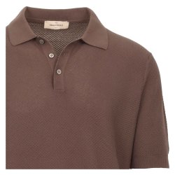 GRAN SASSO Polo Organic Cotton Struktur Espresso 