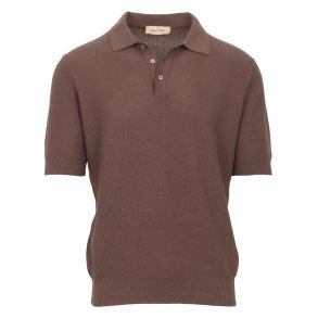 GRAN SASSO Polo Organic Cotton Struktur Espresso 