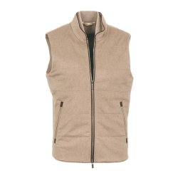 MAURIZIO BALDASSARI Vest Arena Cashmere Beige 