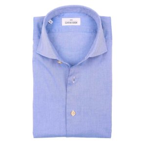 ALESSANDRO GHERARDI Skjorte Chambray Lysebl