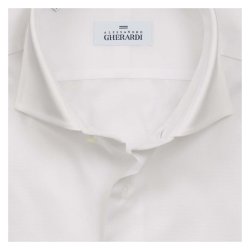 ALESSANDRO GHERARDI Skjorte Struktur Hvid