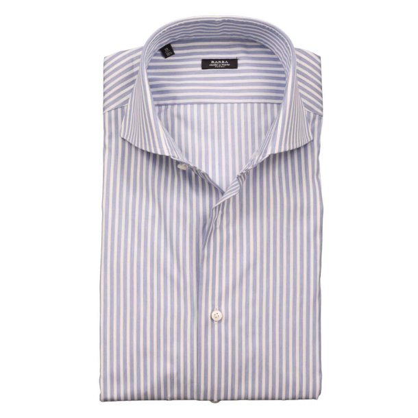 BARBA Skjorte Twill Stribet Bl� 