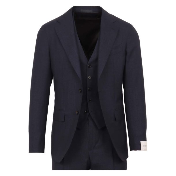 CARUSO Jakkest Vest High Twist Navy