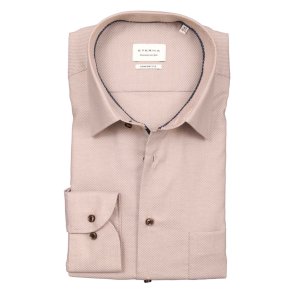 ETERNA Skjorte Modern Fit Struktur Beige