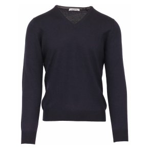 GRAN SASSO Strik V-hals Merino Navy 