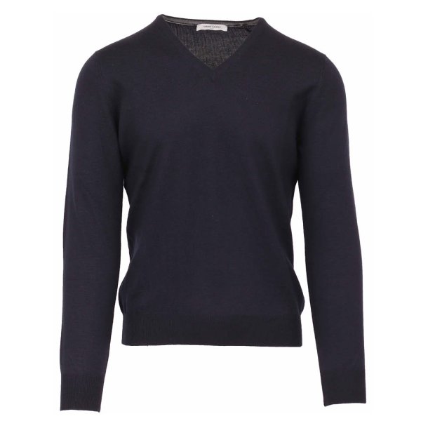 GRAN SASSO Strik V-hals Merino Navy 