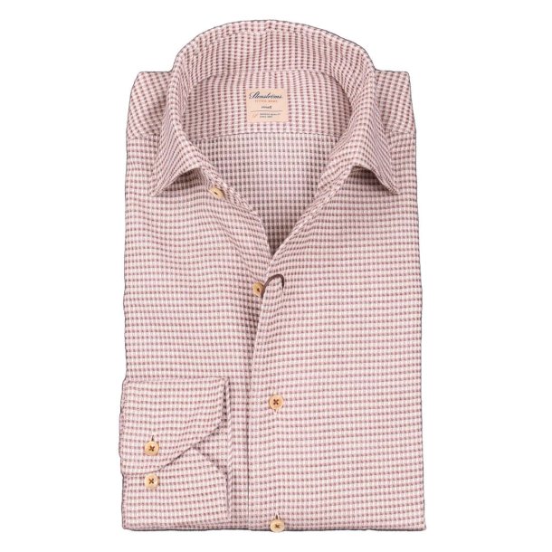 STENSTRM'S Skjorte Fitted Struktur Hvid | Brun