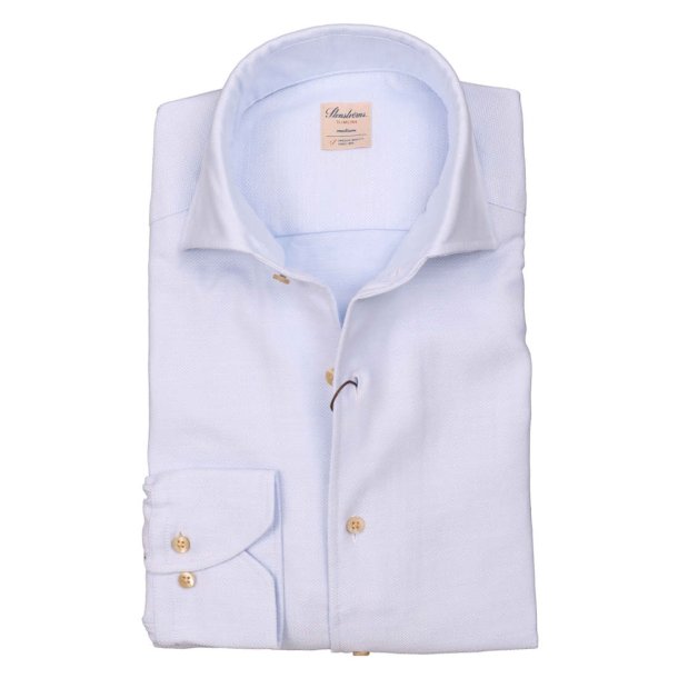STENSTRM'S Skjorte Slim One Piece Collar Lys Bl