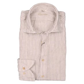 STENSTRM'S Skjorte Fitted Hr Stribet Oliven Grn