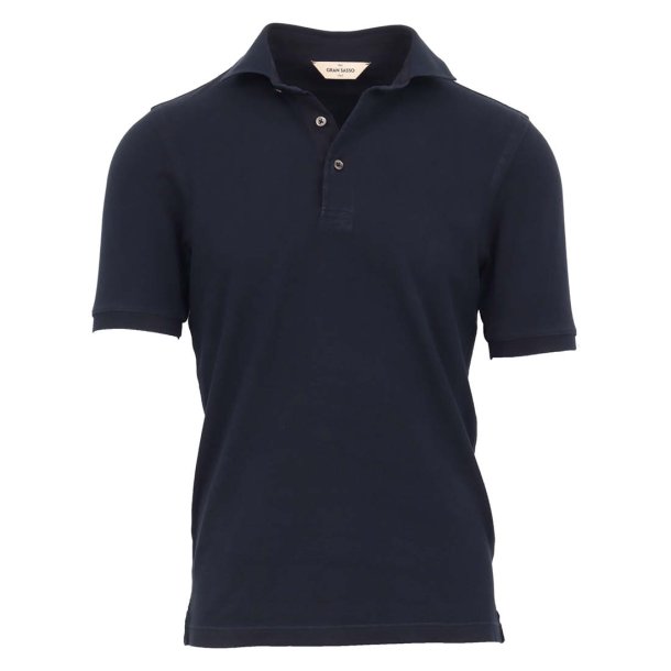 GRAN SASSO Polo Pique Vintage Navy 50 / M