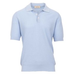 GRAN SASSO Polo Organic Cotton Struktur Lysebl�