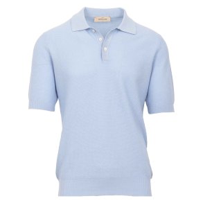 GRAN SASSO Polo Organic Cotton Struktur Lysebl�