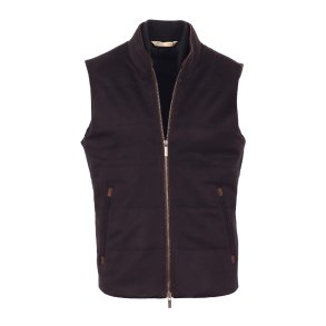 MAURIZIO BALDASSARI Vest Arena Cashmere Dark Navy