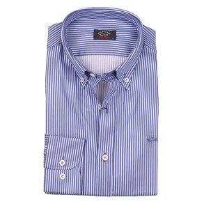 PAUL & SHARK Skjorte Stribet Bl | Hvid