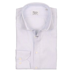 STENSTRM'S Skjorte Fitted Stribet Hvid | Bl