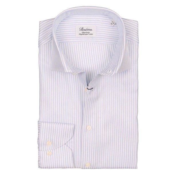 STENSTRM'S Skjorte Fitted Stribet Hvid | Bl