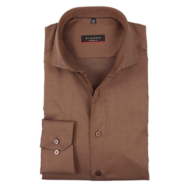 ETERNA Skjorte Modern Fit Brun