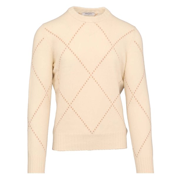 GAN SASSO Strik Harlekin Creme