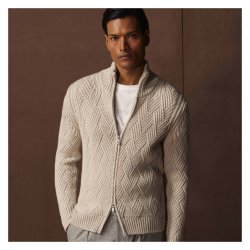GRAN SASSO Cardigan Vaffel Creme