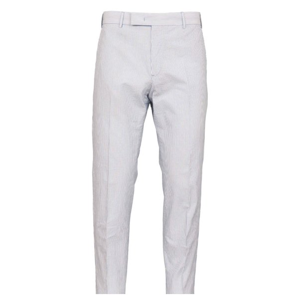 PT TORINO Chinos Seersucker Stribet Hvid | Bl