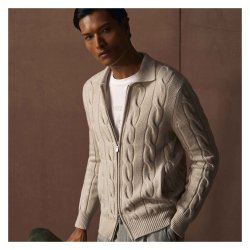 GRAN SASSO Cardigan Kabel Creme