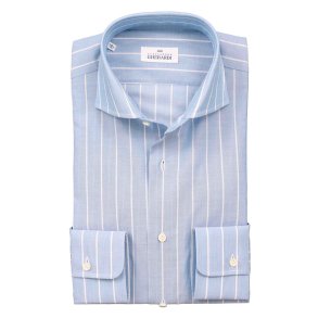 ALESSANDRO GHERARDI Skjorte Stribet Bl | Hvid