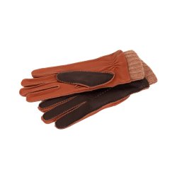 MAZZOLENI Handsker Hjorteskind Brun | Cognac