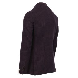 CARUSO Jakke Glen Check Donegal Navy | R�d