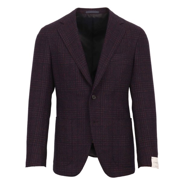 CARUSO Jakke Glen Check Donegal Navy | R�d