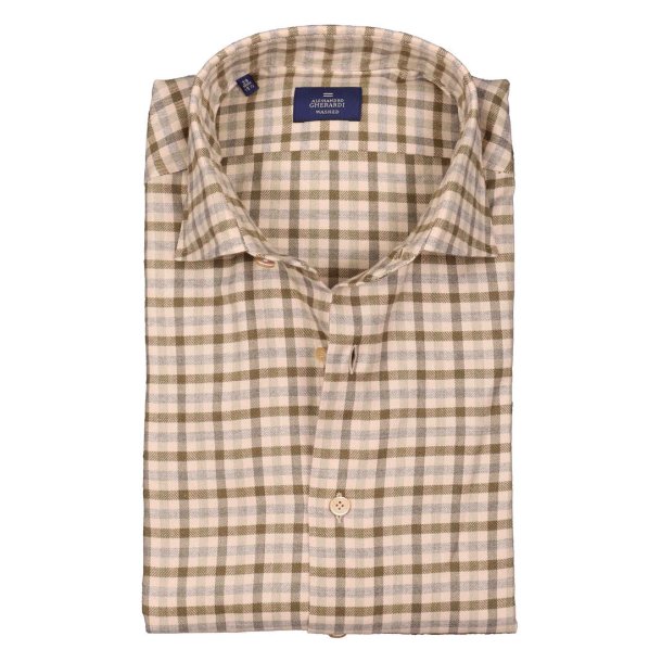 ALESSANDRO GHERARDI Skjorte Flannel Tern Grn | Gr