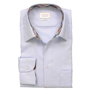 ETERNA Skjorte Comfort Fit Heavy Twill Lys Bl