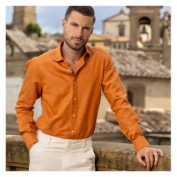 ALESSANDRO GHERARDI Skjorte Hr Orange