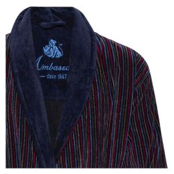 AMBASSADOR Badekbe Skagerak Jacuard Stribet Navy 