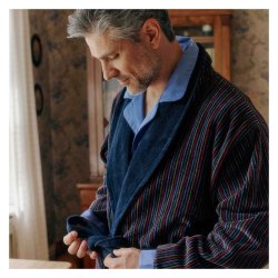 AMBASSADOR Badekbe Skagerak Jacuard Stribet Navy 