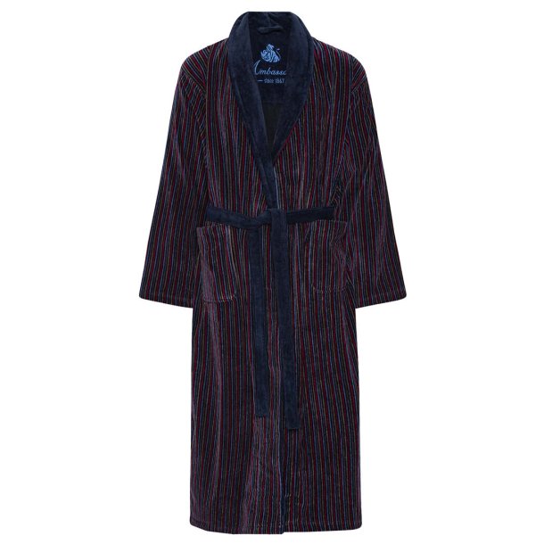 AMBASSADOR Badekbe Skagerak Jacuard Stribet Navy 