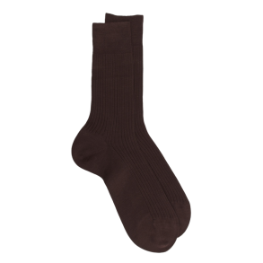 DOR� DOR� Str�mper Rib Bomuld M�rkebrun