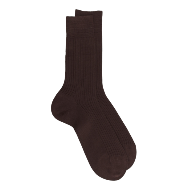 DOR� DOR� Str�mper Rib Bomuld M�rkebrun