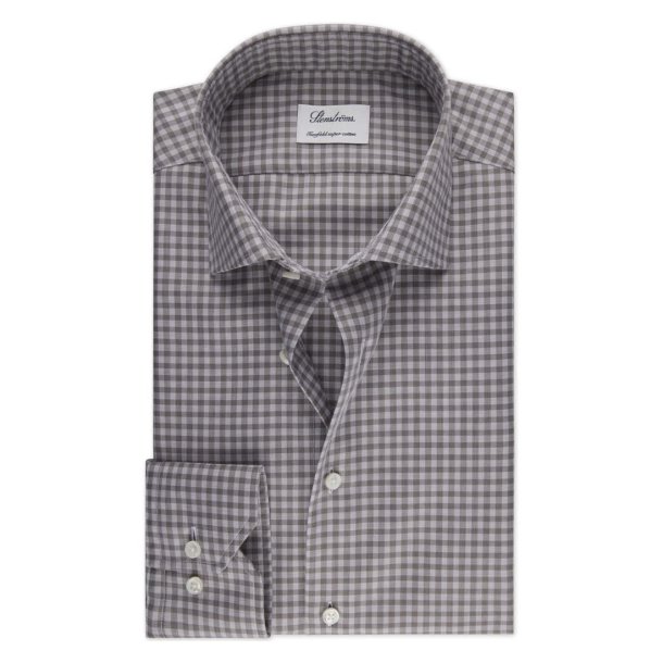 STENSTRM'S Skjorte Slim Ternet Brun | Beige